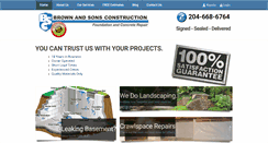 Desktop Screenshot of brownandsonsconstruction.com